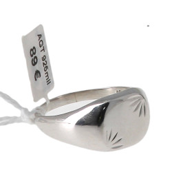 Chevalière homme en argent 925ème, non g