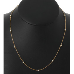 Petit collier en or jaune 18 cts, poinço