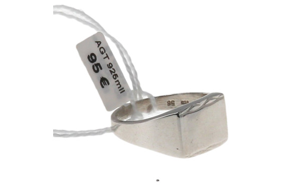 Chevalière en argent 925ème, non gravée,