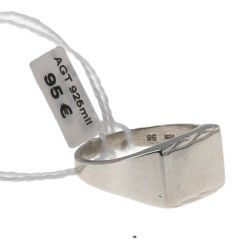Chevalière en argent 925ème, non gravée,