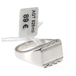 Chevalière en argent 925ème, non gravée,