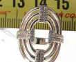 Belle bague large en argent 925ème et st