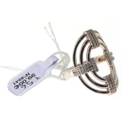 Belle bague large en argent 925ème et st