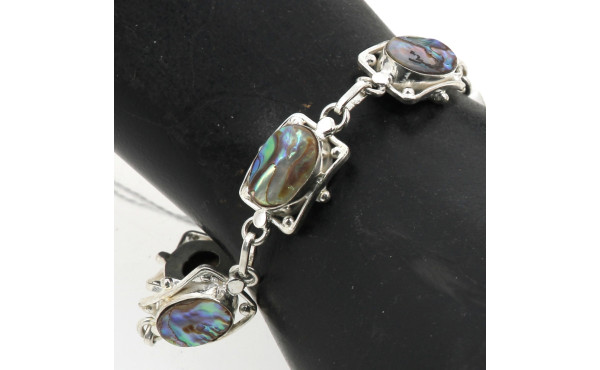 Bracelet ligne en argent 925ème et coqui