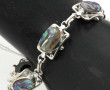 Bracelet ligne en argent 925ème et coqui