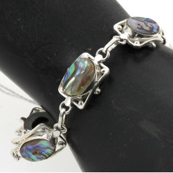 Bracelet ligne en argent 925ème et coqui