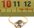 Bague ancienne en or 18 cts, trace de po