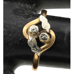 Bague ancienne en or 18 cts, trace de po