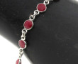 Bracelet ligne en argent 925ème et rubis