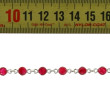 Bracelet ligne en argent 925ème et rubis