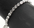 Bracelet ligne en argent rhodié 925ème, 