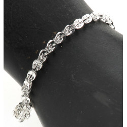 Bracelet ligne en argent rhodié 925ème, 