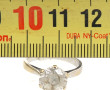 Bague en or rhodié 18 cts, poinçon chara