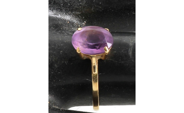 Bague en or jaune 18 cts sertie d'une am