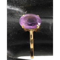Bague en or jaune 18 cts sertie d'une am