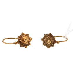 Paire de BO anciennes en or jaune 18 cts