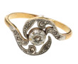 Bague ancienne 2 ors, 18 cts, poinçon tê