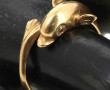 Bague dauphin en or jaune 18 cts, non po