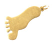 Pendentif "pied" en or jaune 18 cts, poi