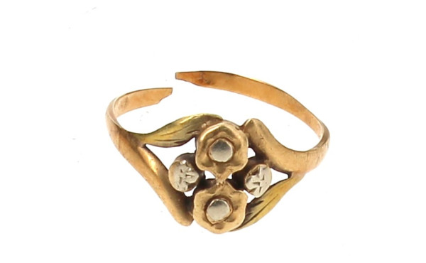 Bague ancienne en or 18 cts (coupée), po