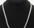 Collier à maille plate en argent 925ème,