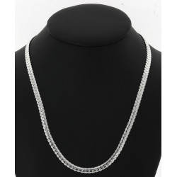 Collier à maille plate en argent 925ème,