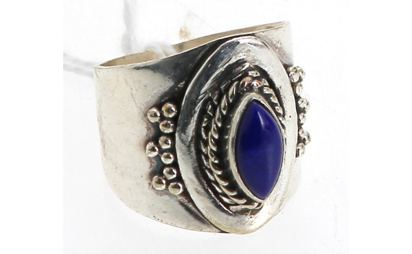 Bague argent 925ème sertie d'un lapis la