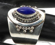 Bague argent 925ème sertie d'un lapis la