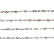 Long sautoir ancien en argent, travail f