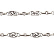 Long sautoir ancien en argent, travail f