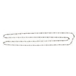 Long sautoir ancien en argent, travail f