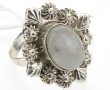 Bague argent rhodié 925ème sertie d'une 