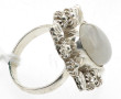 Bague argent rhodié 925ème sertie d'une 