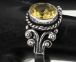 Bague argent 925ème sertie d'un strass j