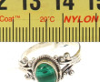 Bague argent 925ème sertie d'une malachi