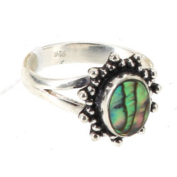 Bague argent 925ème sertie d'une coquill