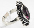Bague argent 925ème sertie d'une améthys