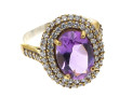 Bague argent et vermeil 925ème sertie d'