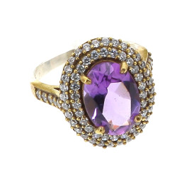 Bague argent et vermeil 925ème sertie d'