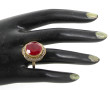 Bague argent et vermeil 925ème sertie d'