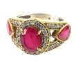 Bague argent et vermeil 925ème sertie de