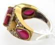 Bague argent et vermeil 925ème sertie de