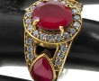Bague argent et vermeil 925ème sertie de