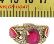 Bague argent et vermeil 925ème sertie de