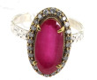 Bague argent et vermeil 925ème sertie d'