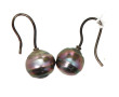 Paire de BO perles de Tahiti et monture 