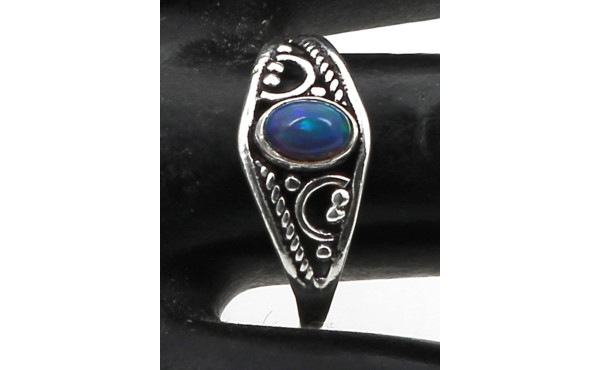 Bague en argent 925ème sertie d'un caboc