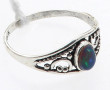 Bague en argent 925ème sertie d'un caboc