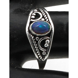 Bague en argent 925ème sertie d'un caboc