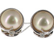 Paire de clips d'oreilles en argent 925è
